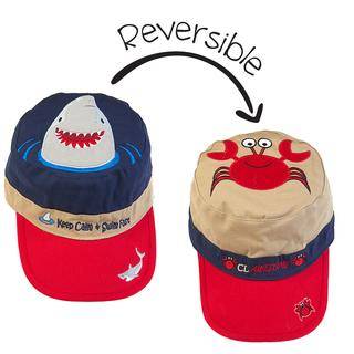 Reversible Kids Cap - Shark / Crab - BFF Here