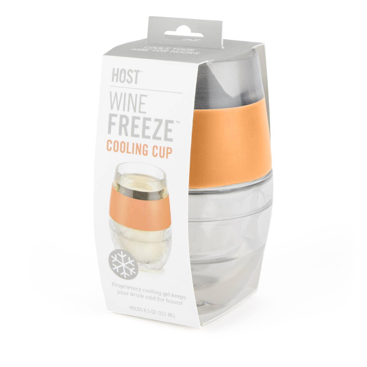 Wine FREEZE™ Cooling Cup in Tangerine by HOST® - BFF Here