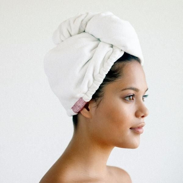 Microfiber Hair Towel - White - BFF Here