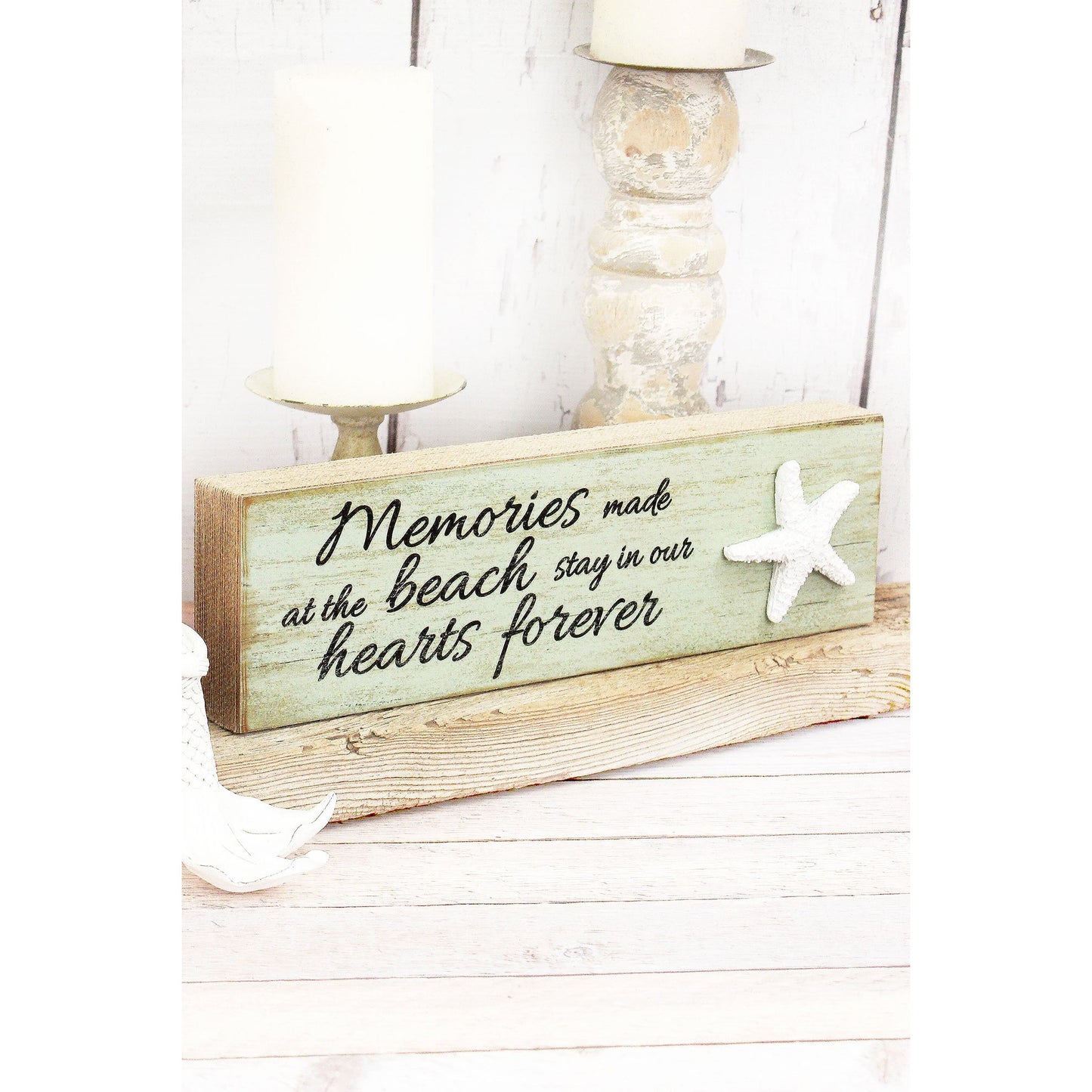 Beach Memories Wood Tabletop/Wall Sign - BFF Here