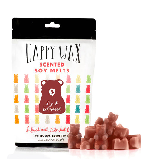 Happy Wax Soy Melts -- Sage & Cedarwood - BFF Here