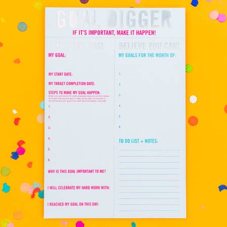 Goal Digger Goal Setting Notepad - BFF Here