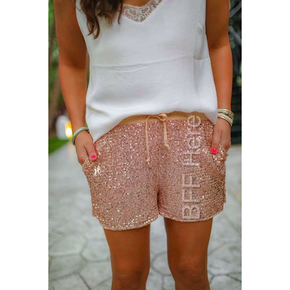 VIP Status Sequin Shorts -- Choice of Color - BFF Here