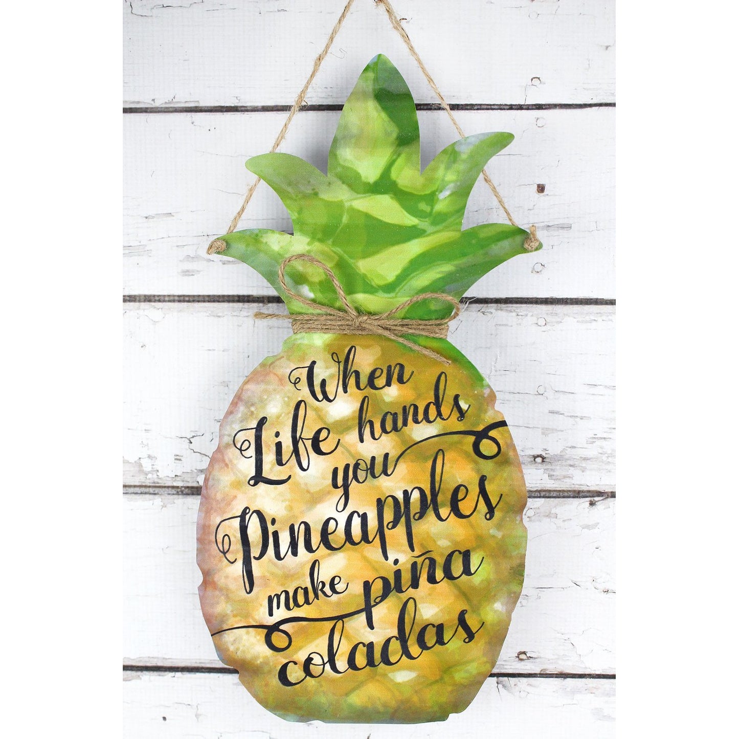 'Pina Coladas' Tin Pineapple Sign - BFF Here