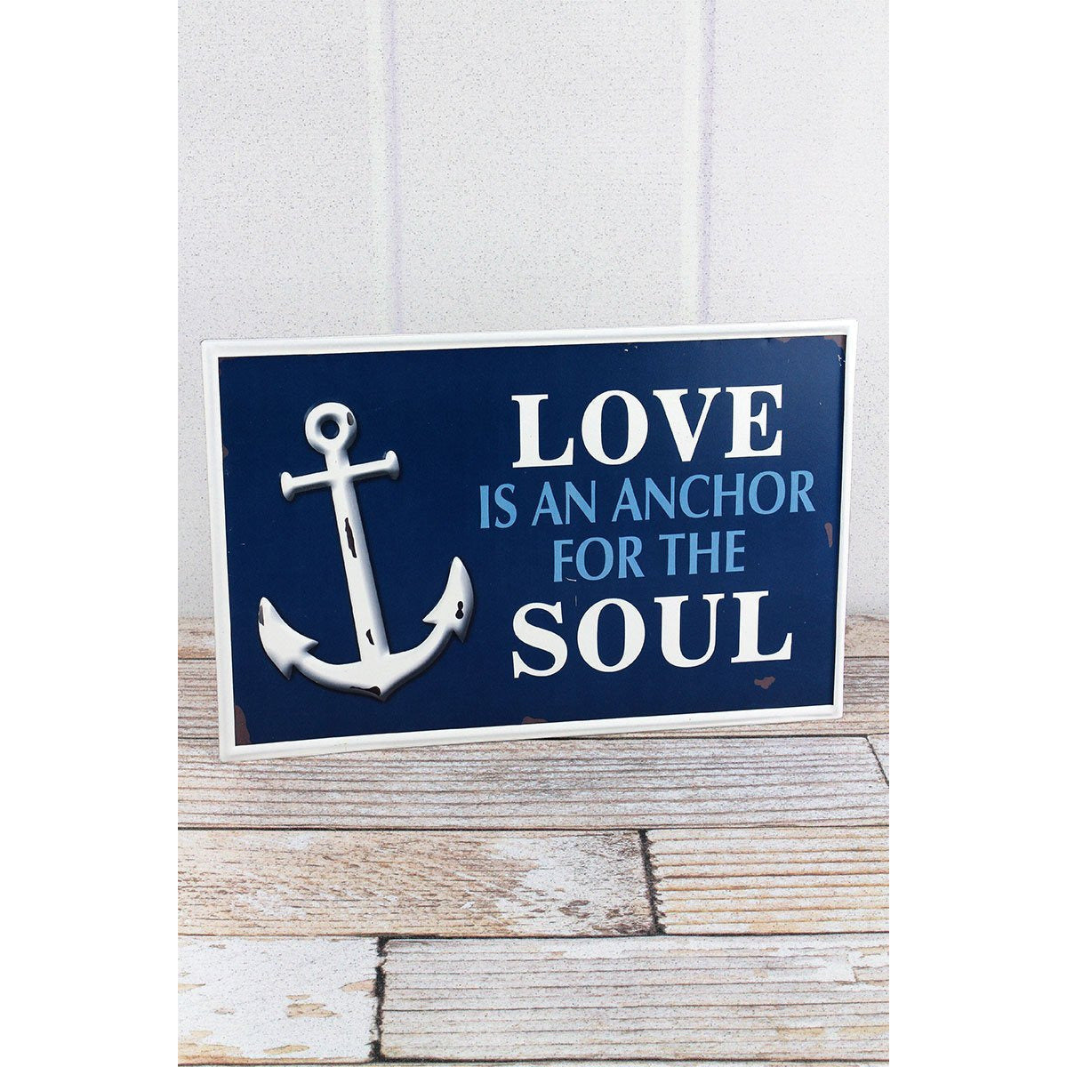 'Love Is An Anchor For The Soul' Tin Sign - BFF Here