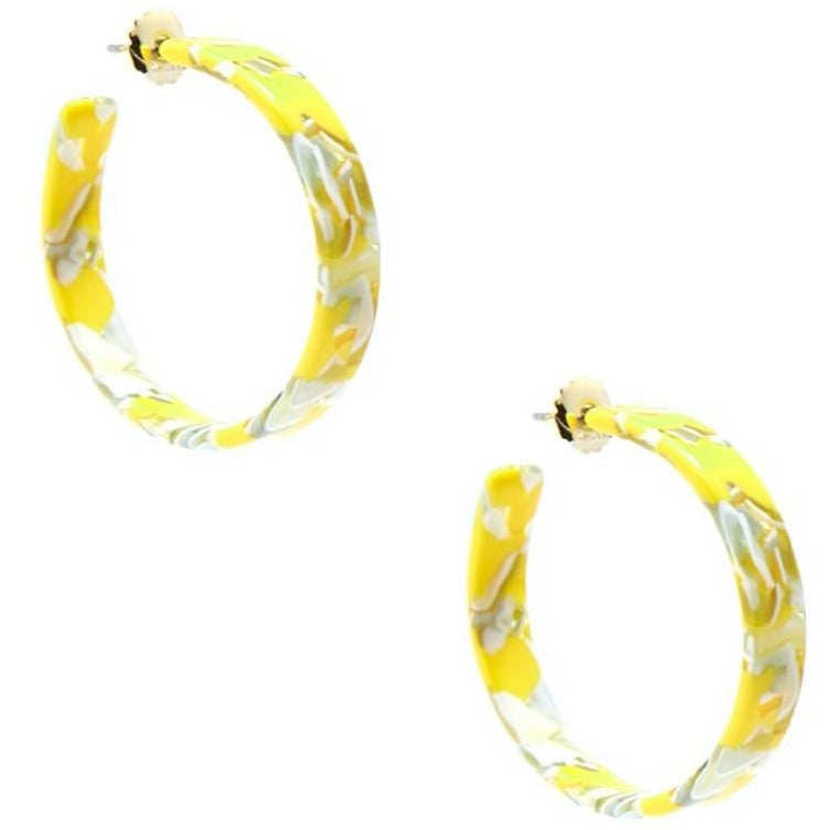 Acetate Hoop Earring-- Choice of Color - BFF Here