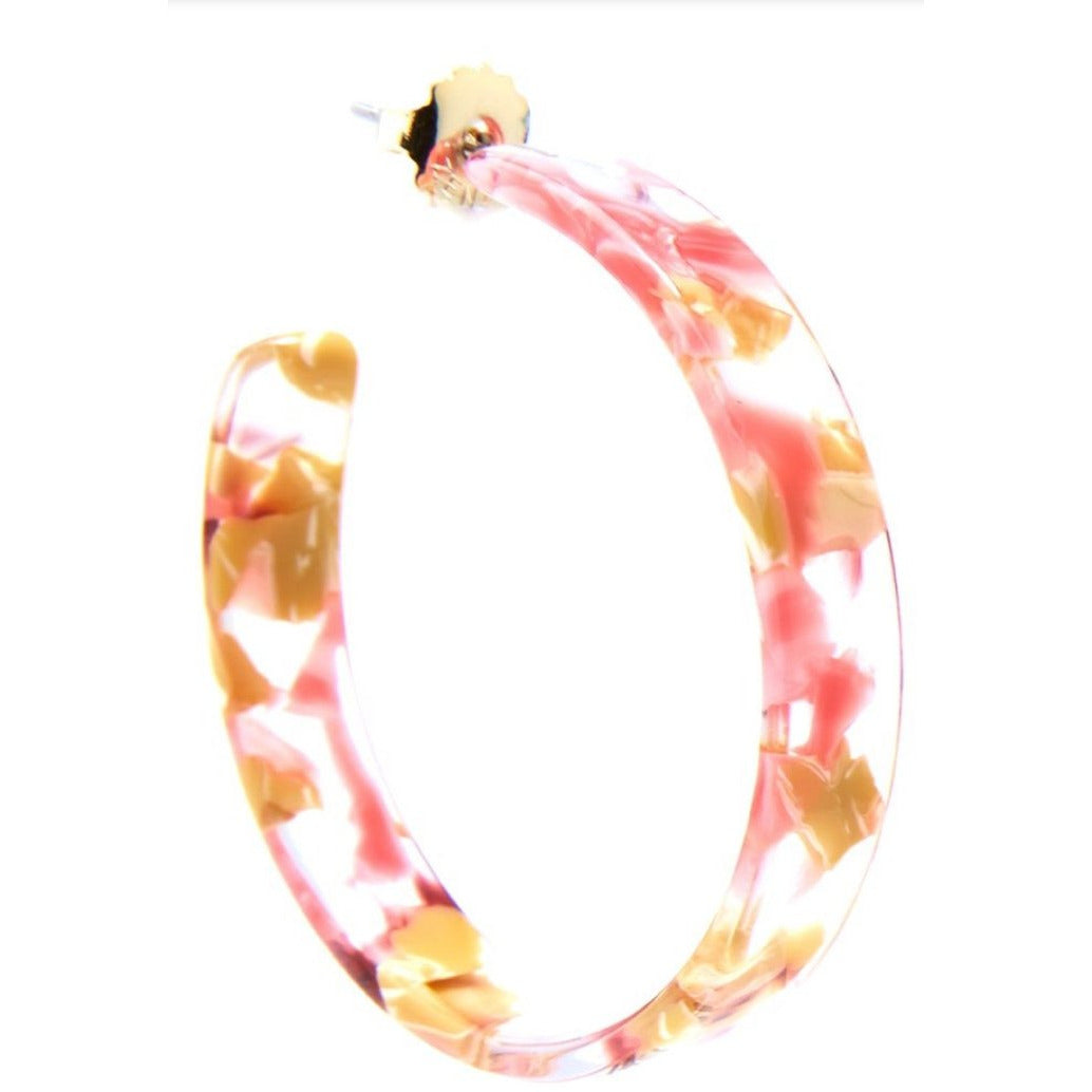 Acetate Hoop Earring-- Choice of Color - BFF Here