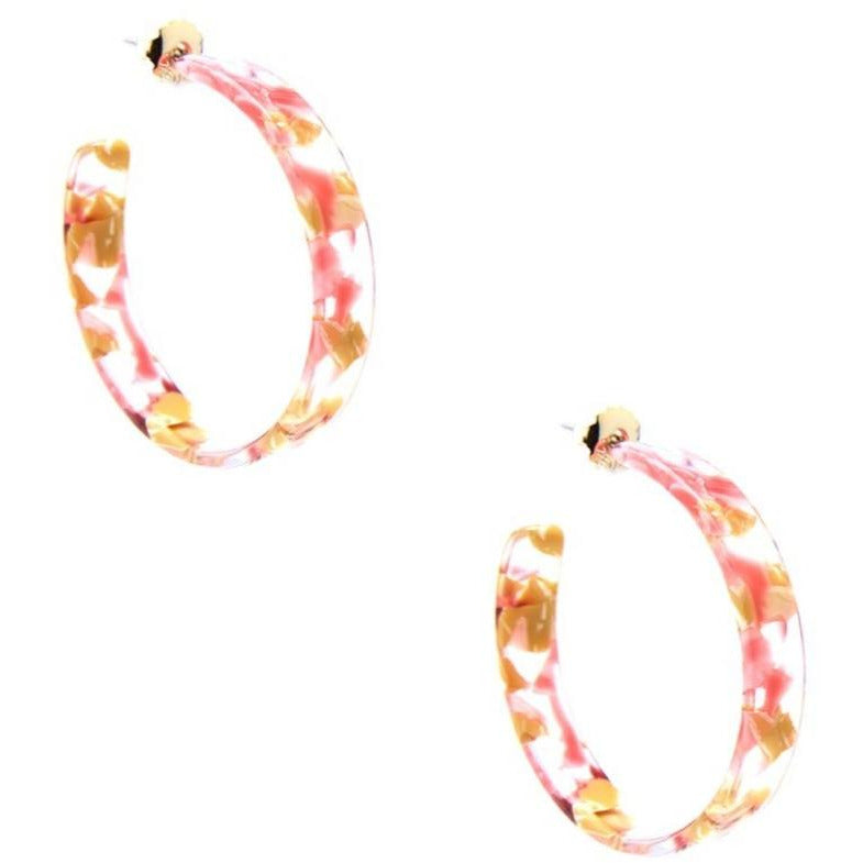 Acetate Hoop Earring-- Choice of Color - BFF Here