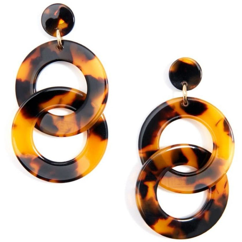 Acetate Chain Drop Earring-- Choice of Color - BFF Here