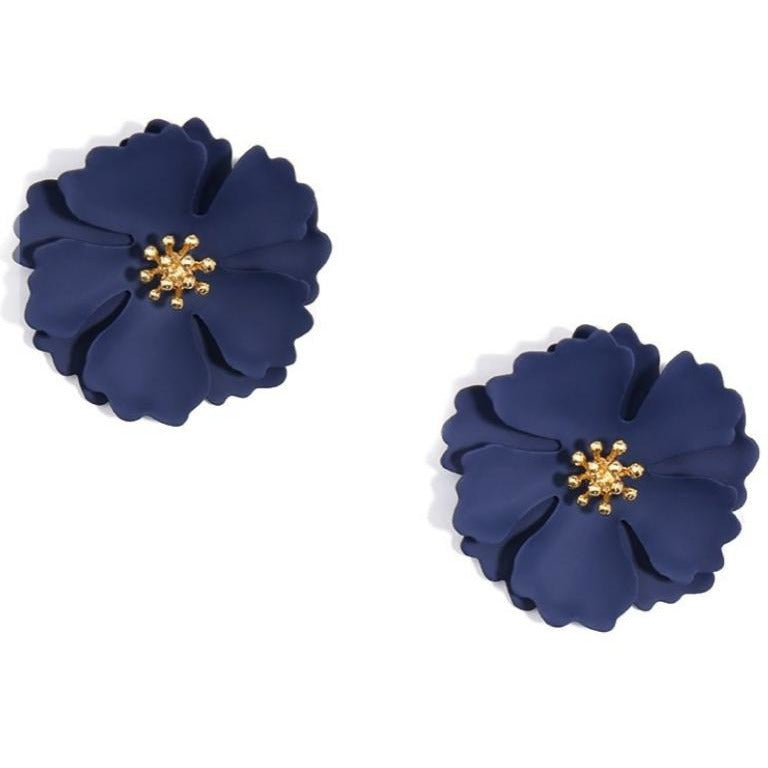 Camellia Flower Earring-- Choice of Color - BFF Here