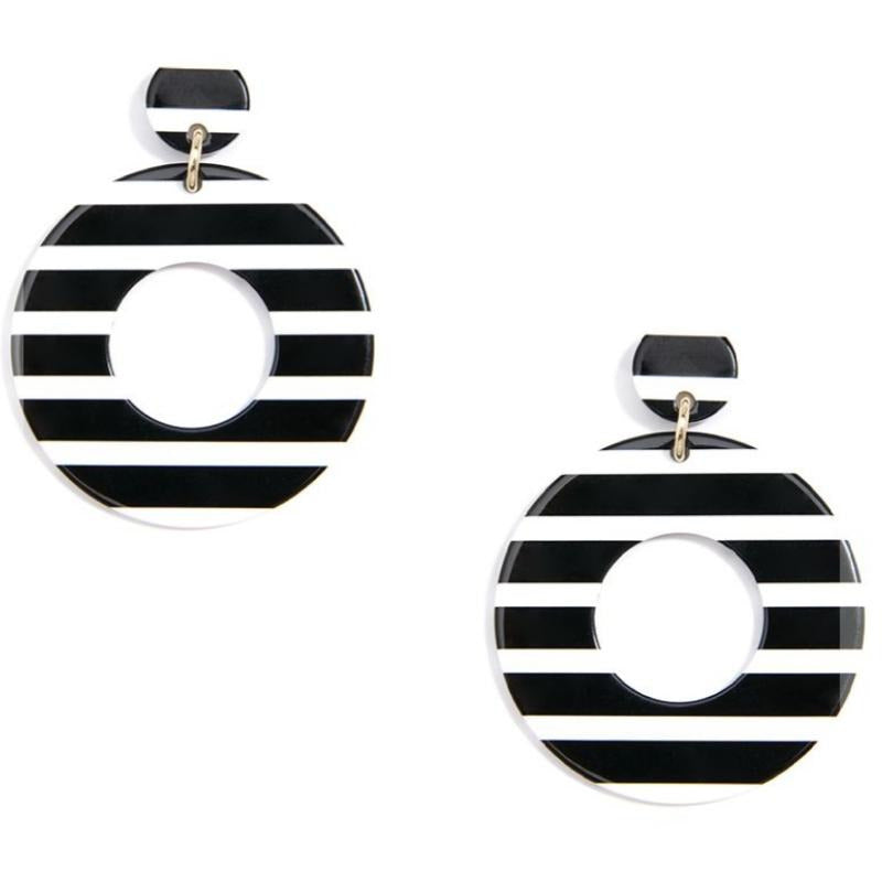 Chunky Striped Mod Earring - BFF Here