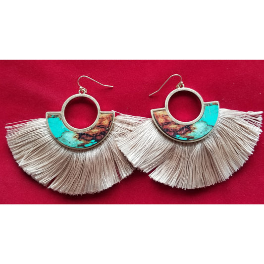 Tassel Fan Dangle Earrings - BFF Here