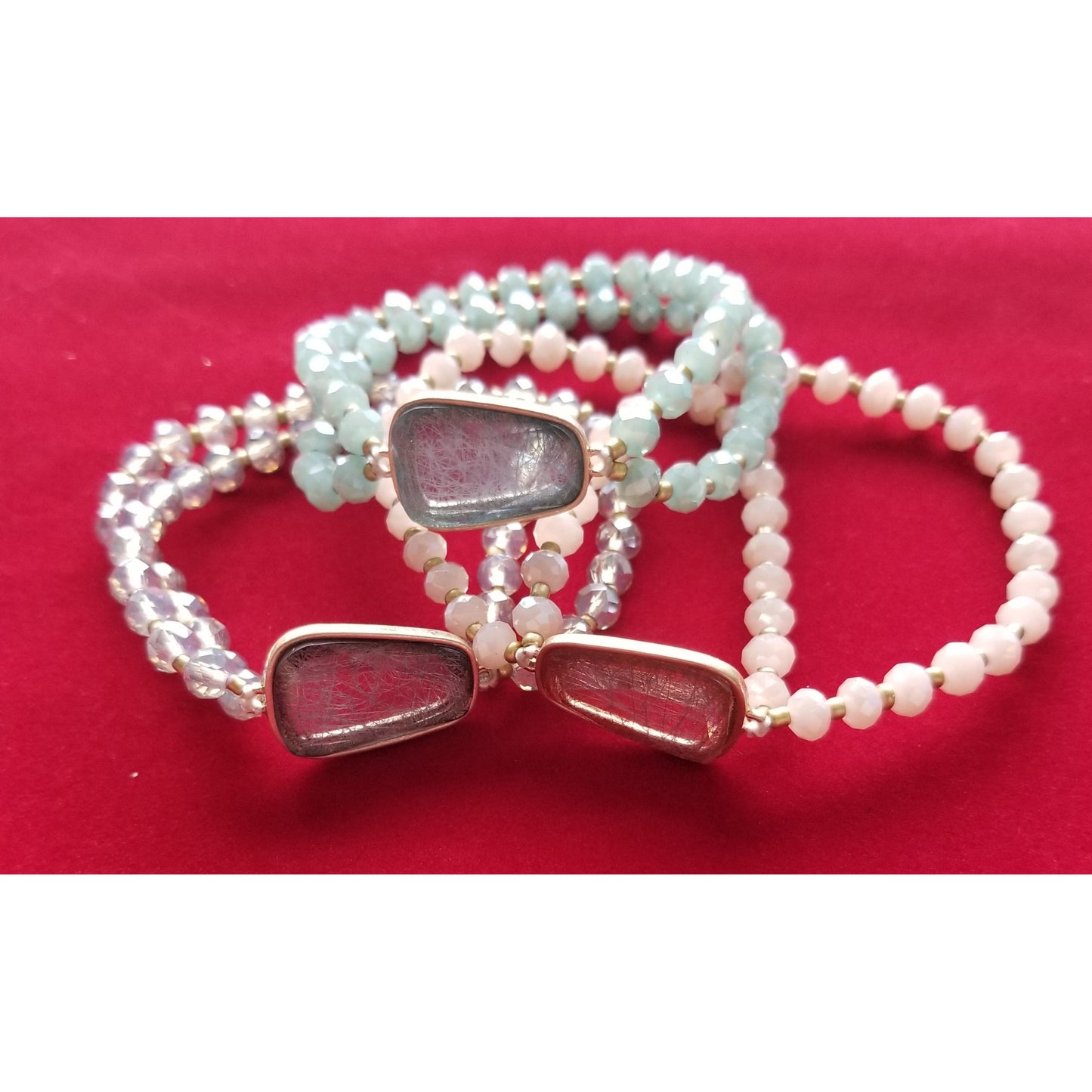 Glass Bead Bracelet -- Choice of Color - BFF Here