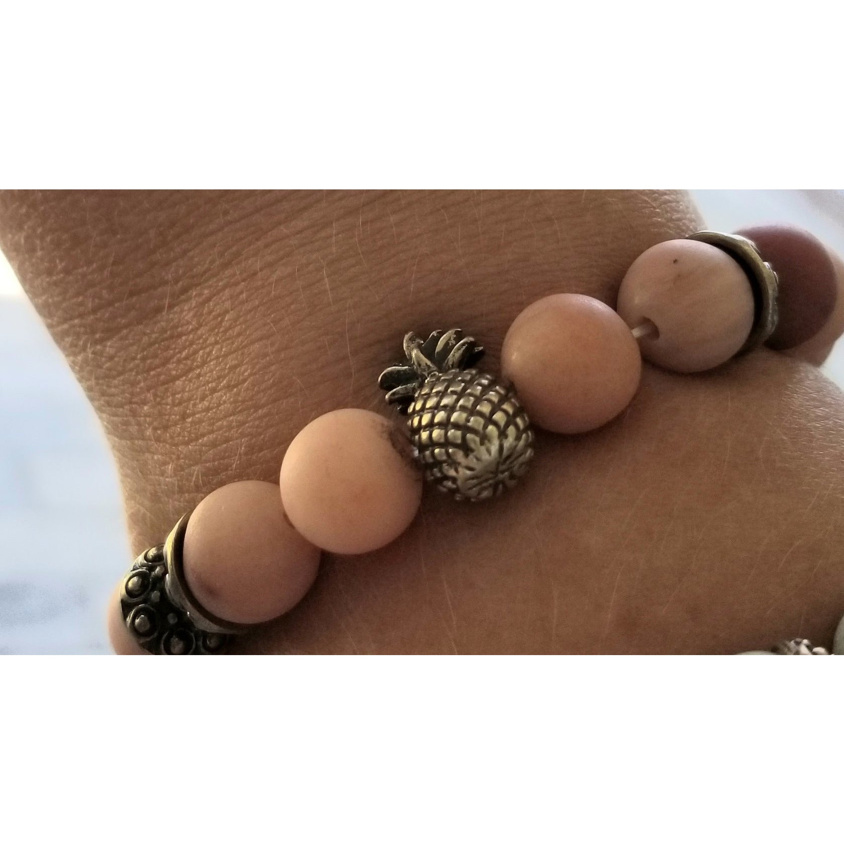 Pineapple Accent Beaded Bracelet -- Choice of Color - BFF Here