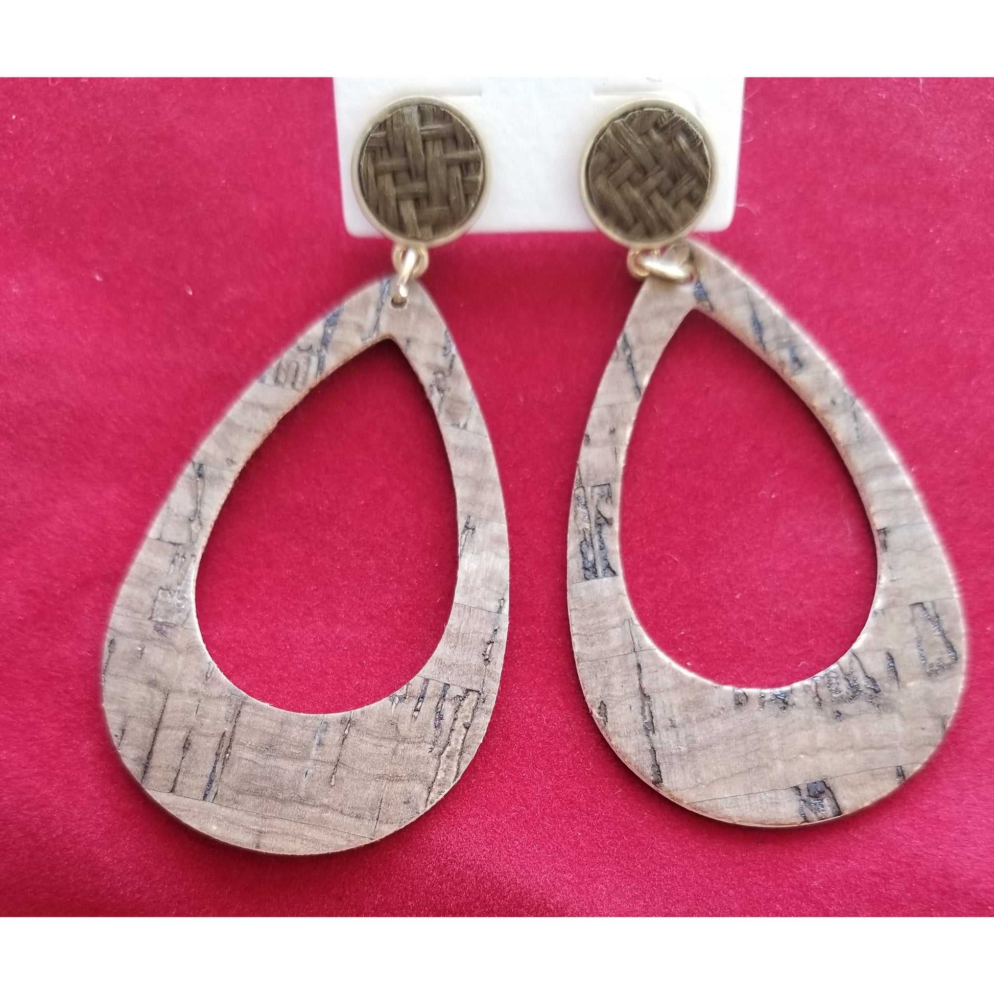 Cork Teardrop Dangle Earring - BFF Here