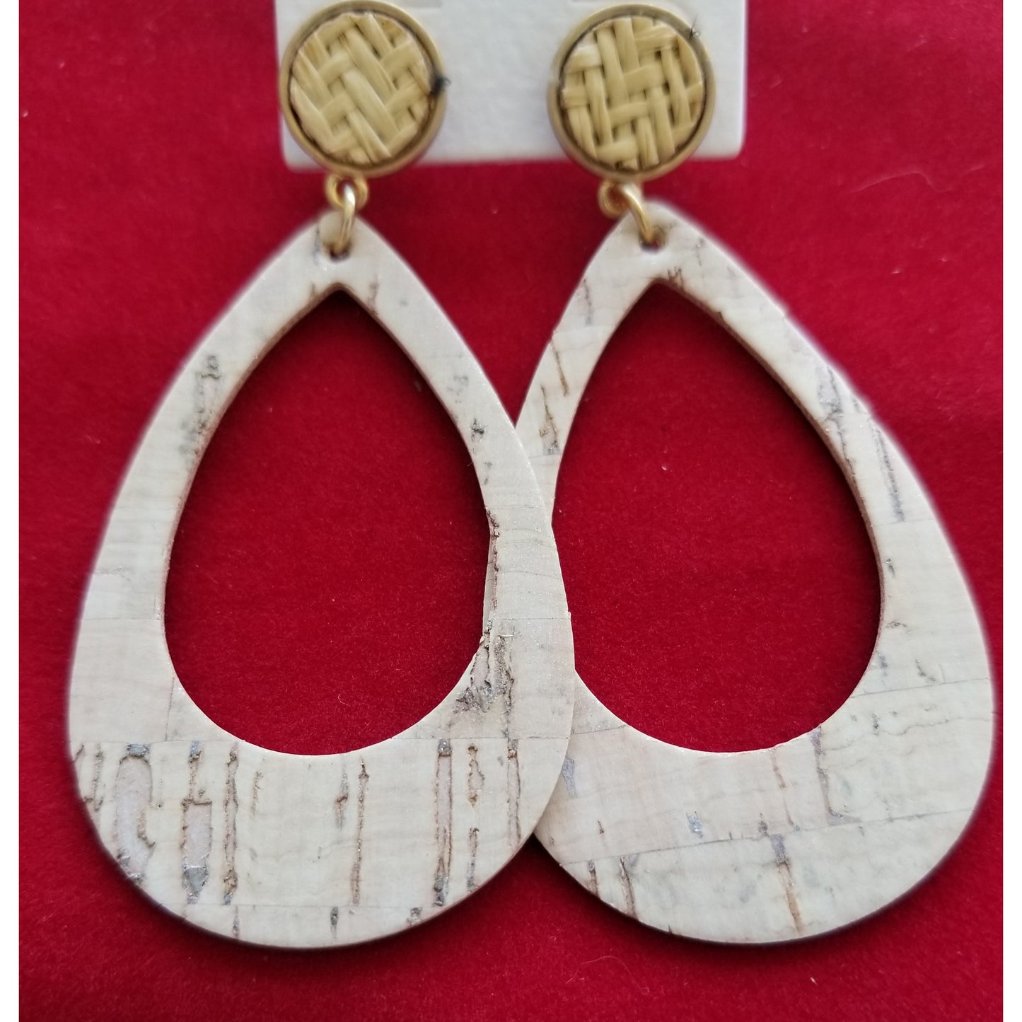 Cork Teardrop Dangle Earring - BFF Here