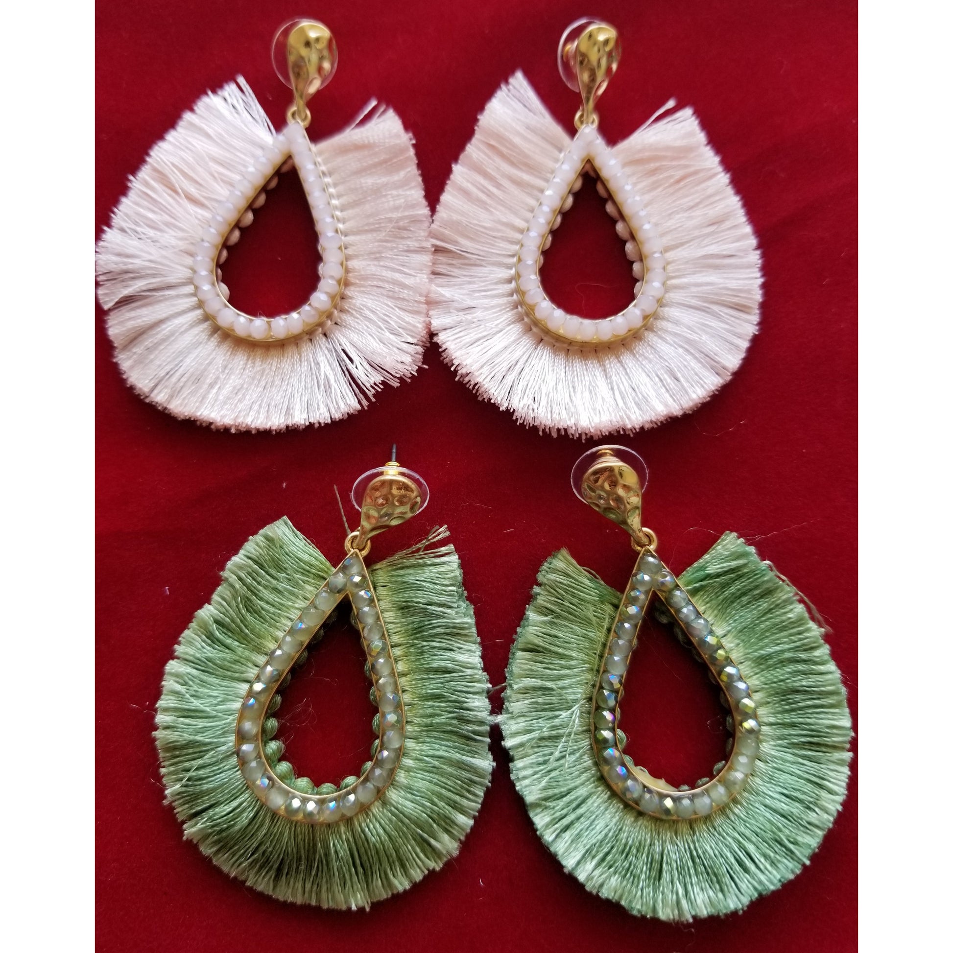 Teardrop Fringe Earring -- Choice of Color - BFF Here