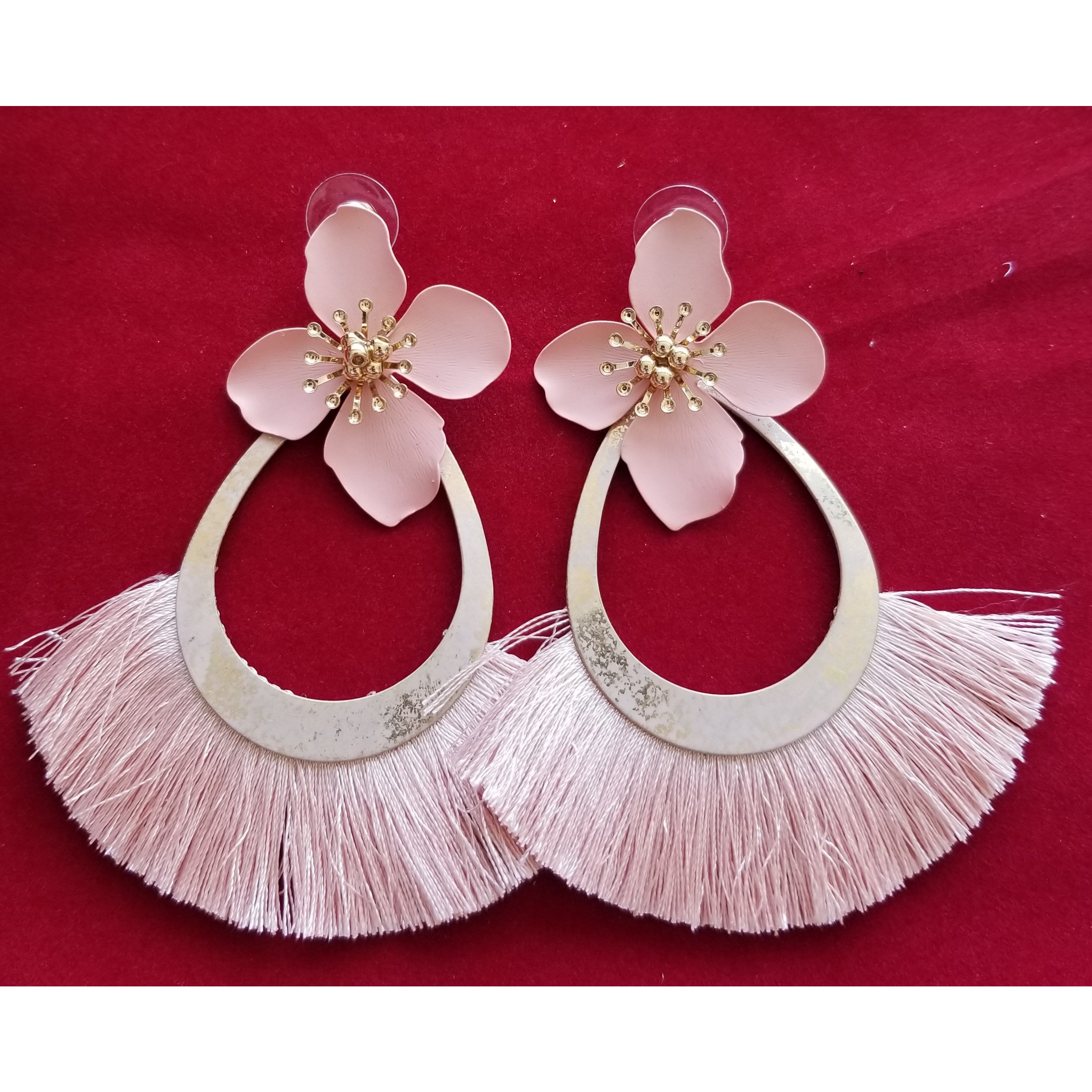 Floral Tassel Earring -- Choice of Color - BFF Here