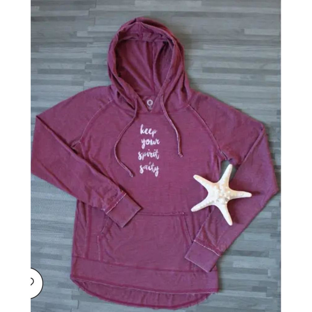 Women's Campfire Hoodie - "Keep Your Spirit Salty" - BFF Here