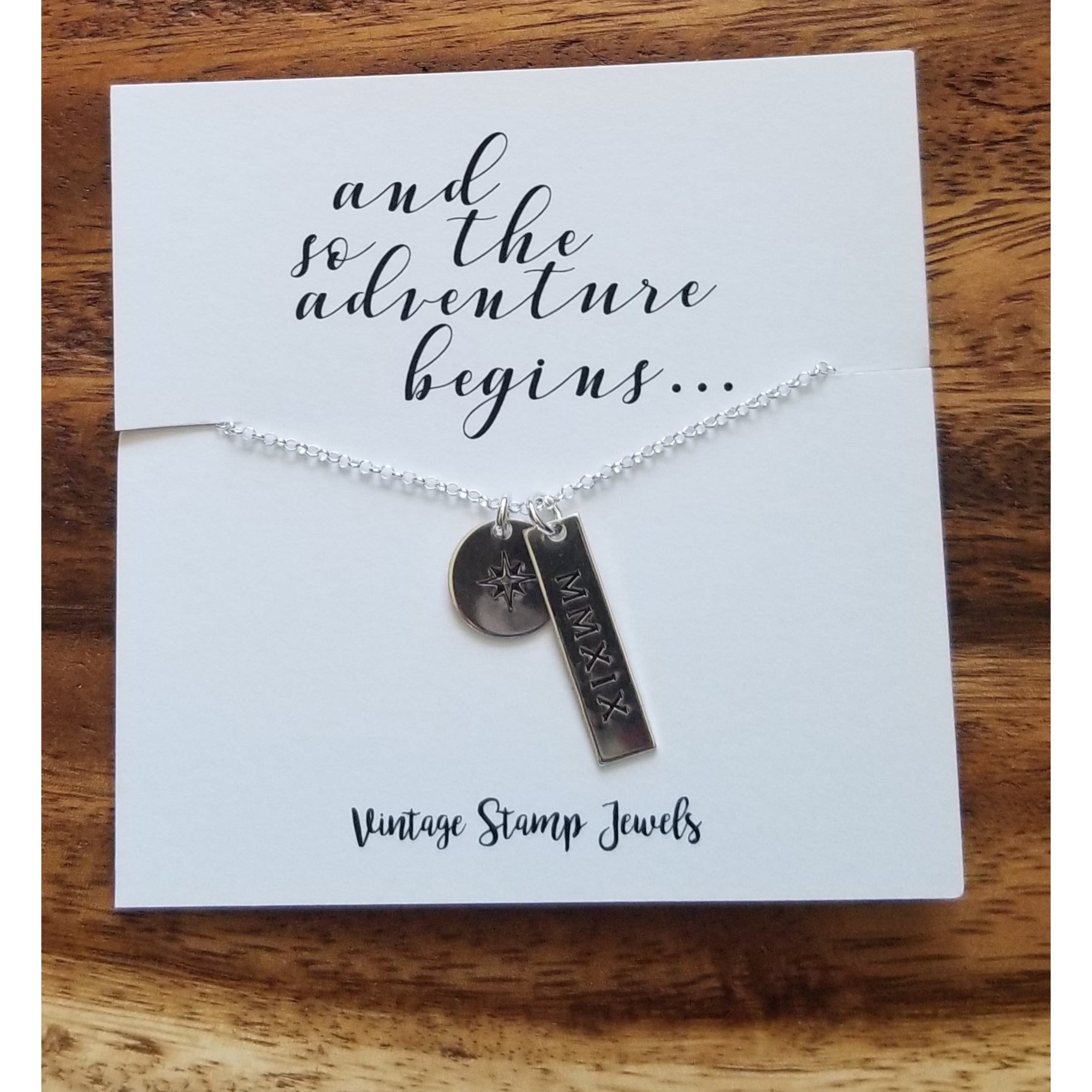 Adventure Compass Grad Bar Necklace - BFF Here