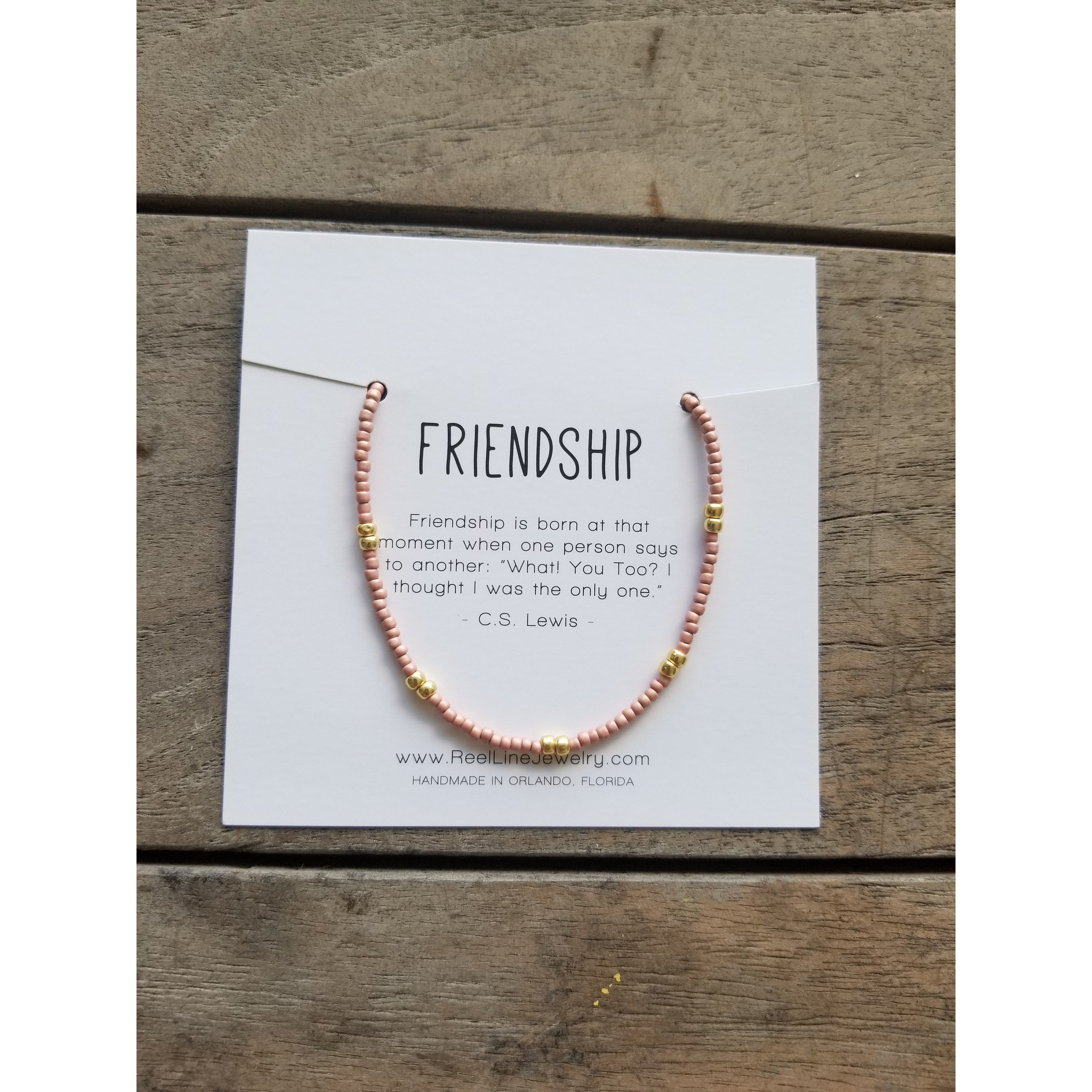 Motivational Friendship Bracelet -- Choice of Quote - BFF Here