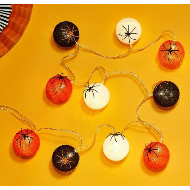 Spider on Web LED Lantern String Lights - BFF Here