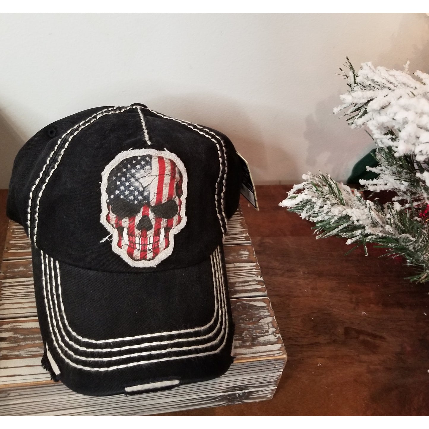 Skull Flag Hat-- Choice of Color - BFF Here