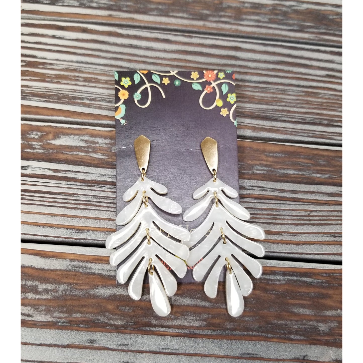 Leaf Dangle Earrings -- Choice of Color - BFF Here