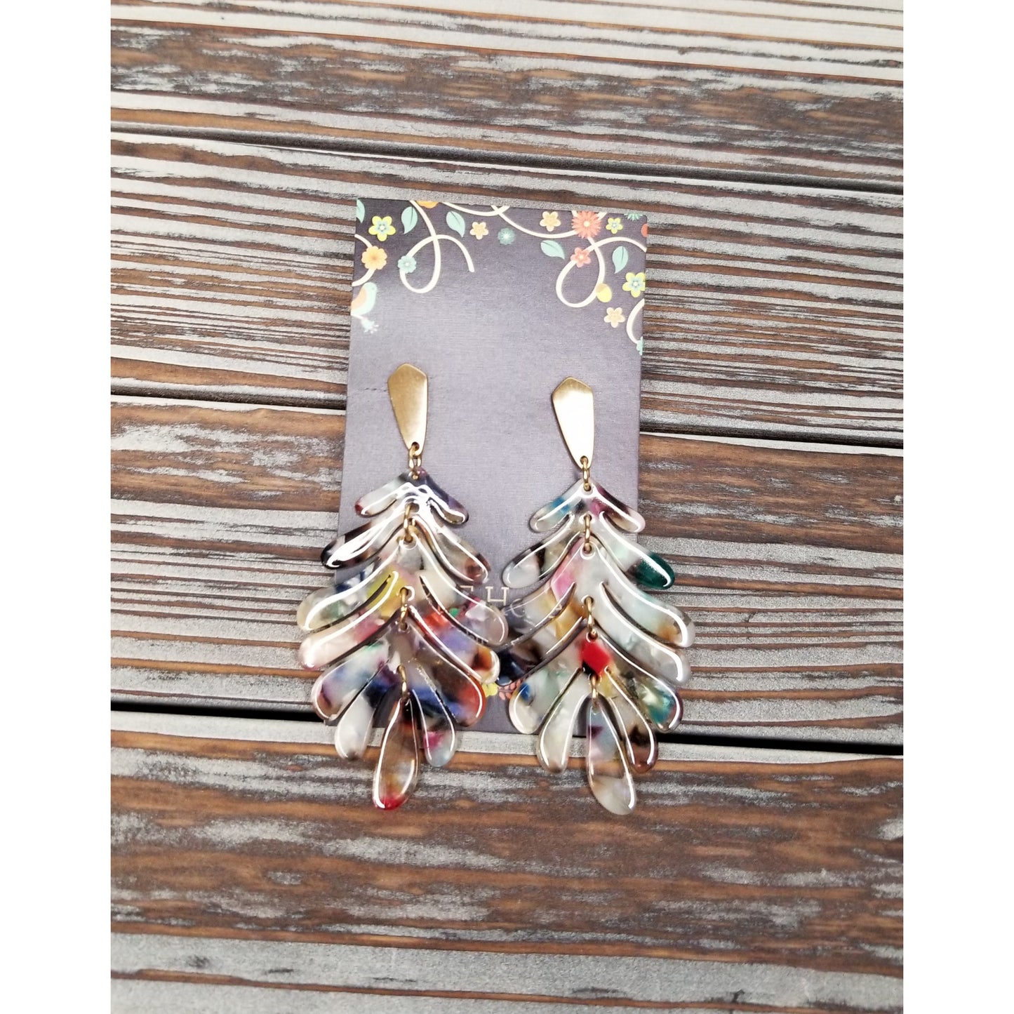 Leaf Dangle Earrings -- Choice of Color - BFF Here