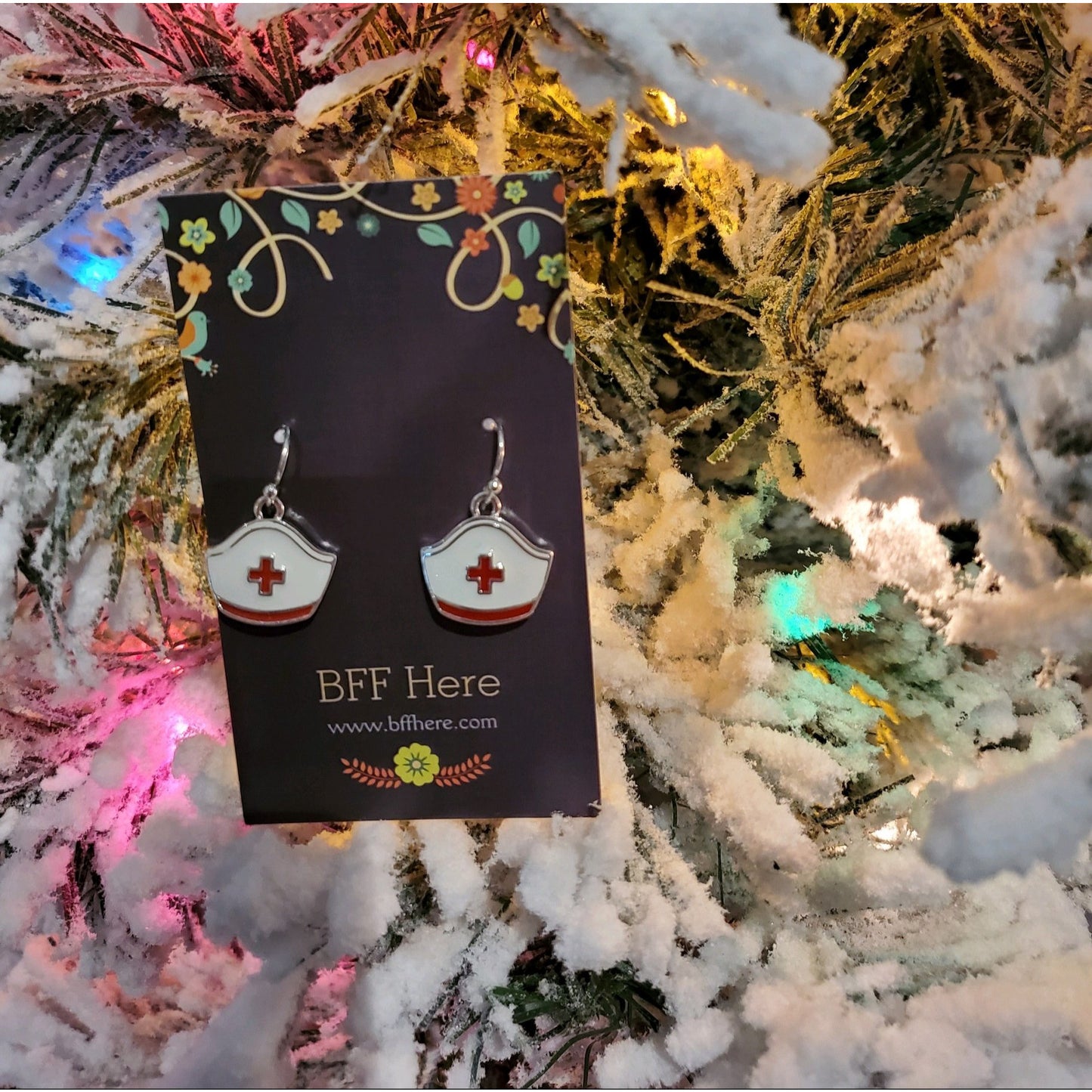 Nurses Hat Earrings - BFF Here