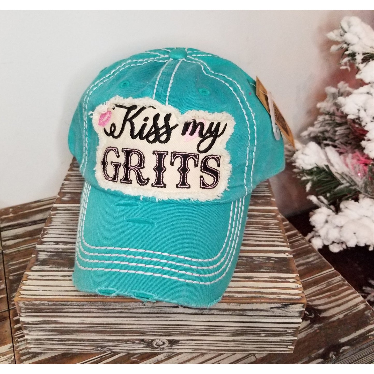 Kiss My Grits Hat -- Choice of Color - BFF Here