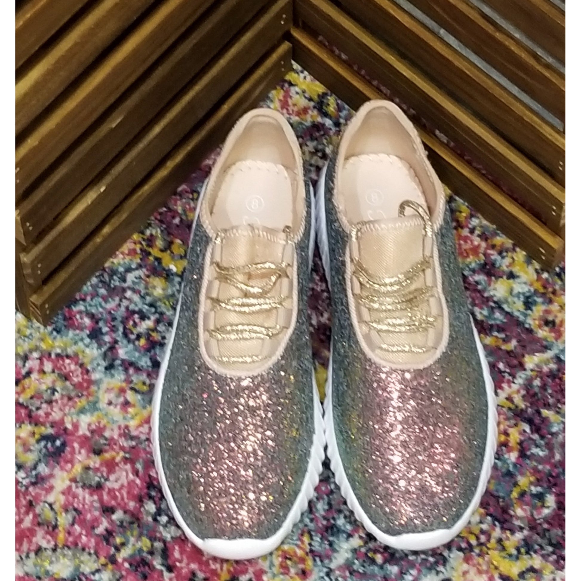 Remy Glitter Sneaker -- Blue Multi - BFF Here