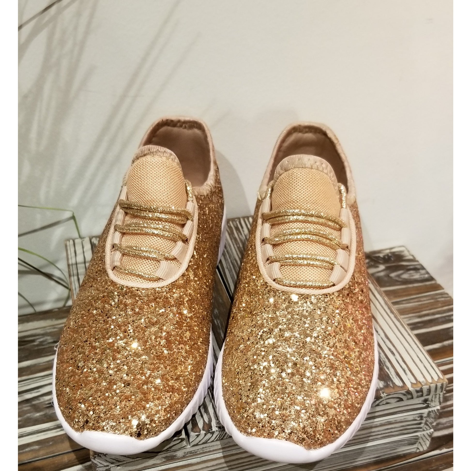 Remy Glitter Sneaker -- Rose Gold - BFF Here