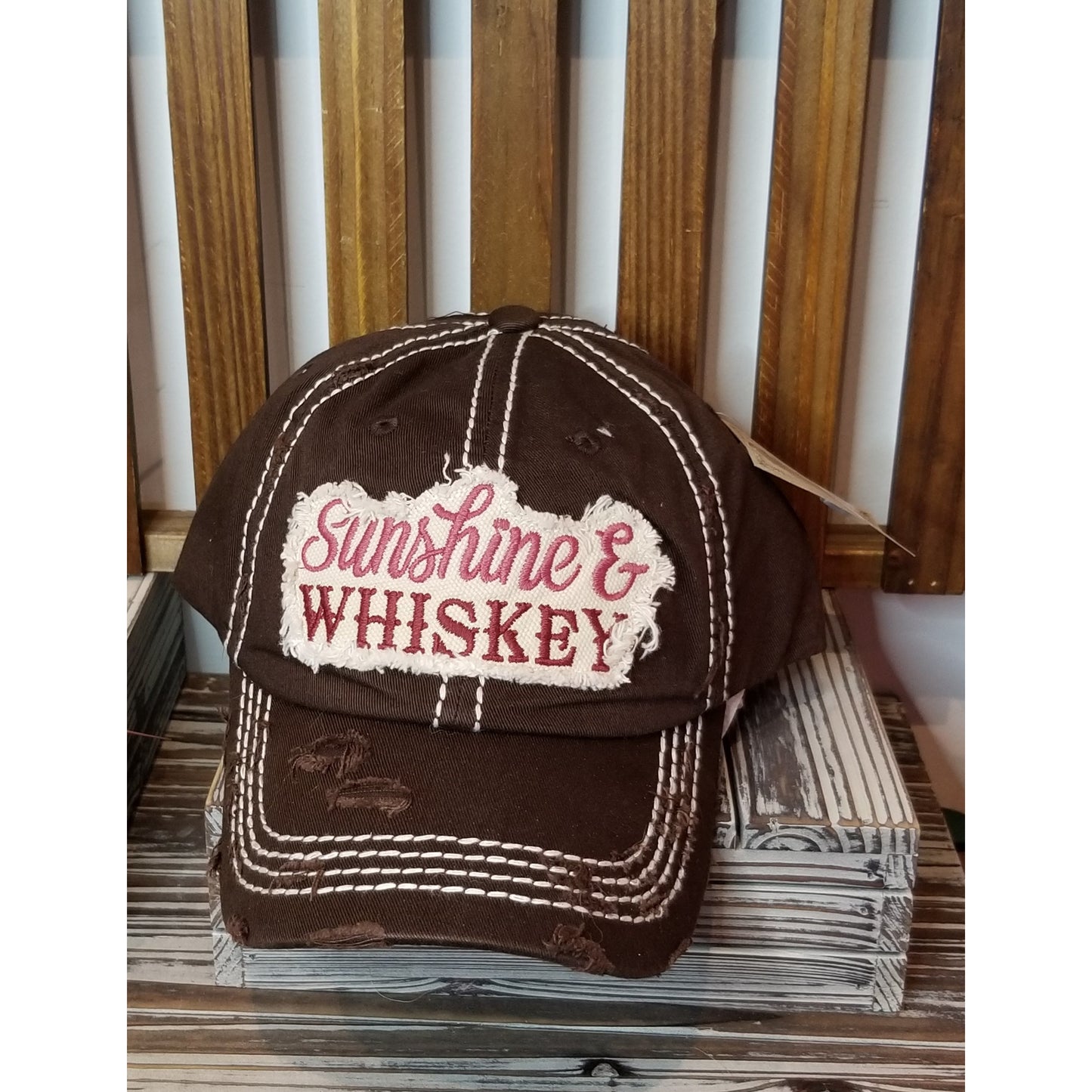 Sunshine & Whiskey Hat -- Choice of Color - BFF Here