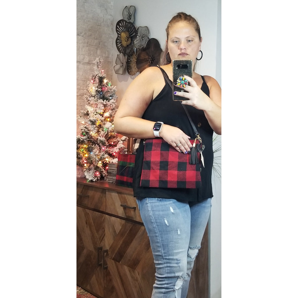 Plaid Convertible Handbag - Choice of Color - BFF Here