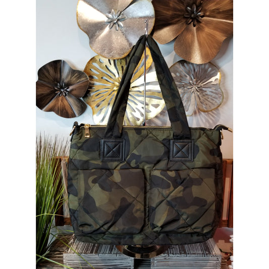 Camo Puffer Tote Bag - BFF Here