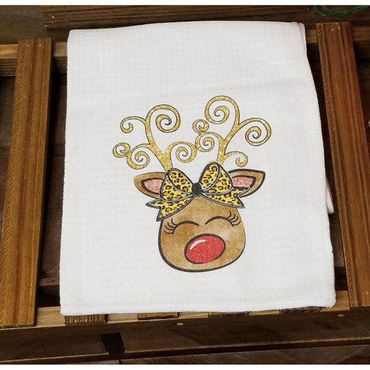 Reindeer Christmas Kitchen Towel - BFF Here