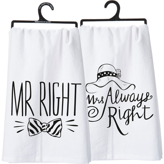 Mr. Mrs. - Kitchen Towel - BFF Here