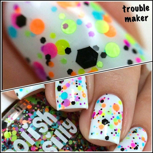 Trouble Maker - Polka Dot Nail Polish - BFF Here