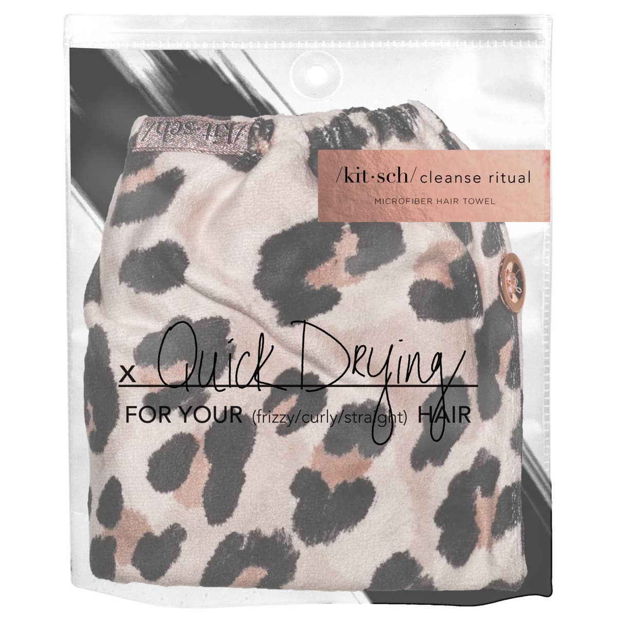 Leopard Microfiber Hair Towel - BFF Here