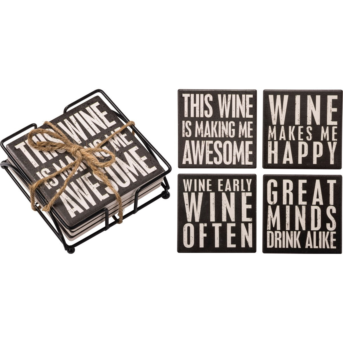 Wine Coaster Set by PBK - BFF Here