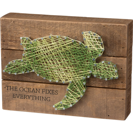 "The Ocean Fixes Everything" -- String Art by PBK - BFF Here