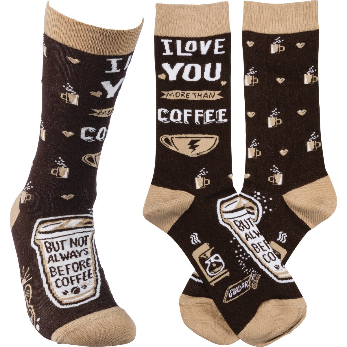 I Love You More Than Coffee - Socks - BFF Here