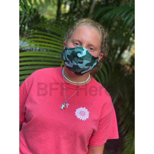 Camo Adjustable Face Mask - Adult - BFF Here