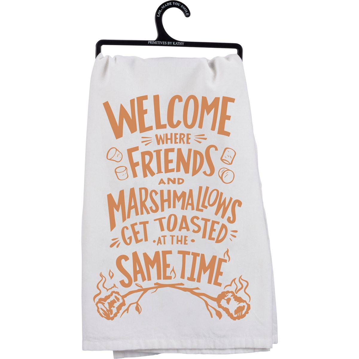 "Welcome - Where Friends And Marshmallows " Kitchen Towel by PBK - BFF Here