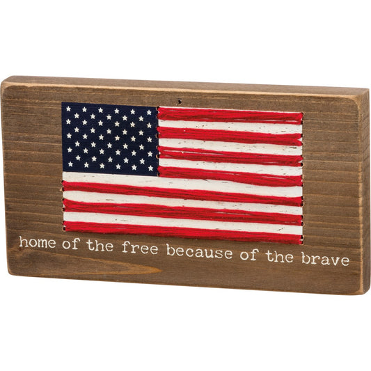 "Home Of The Free Because Of The Brave" -- String Art by PBK - BFF Here