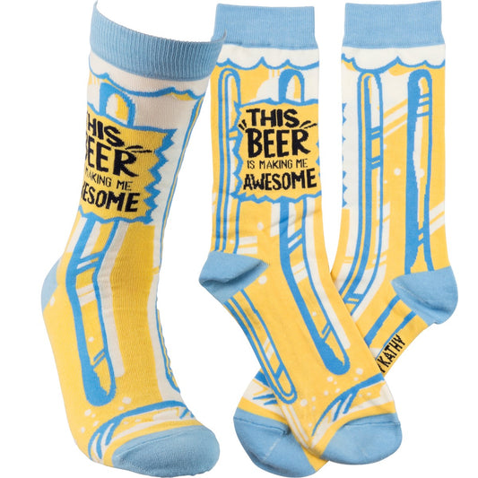 This Beer Is Making Me Awesome - Socks - BFF Here