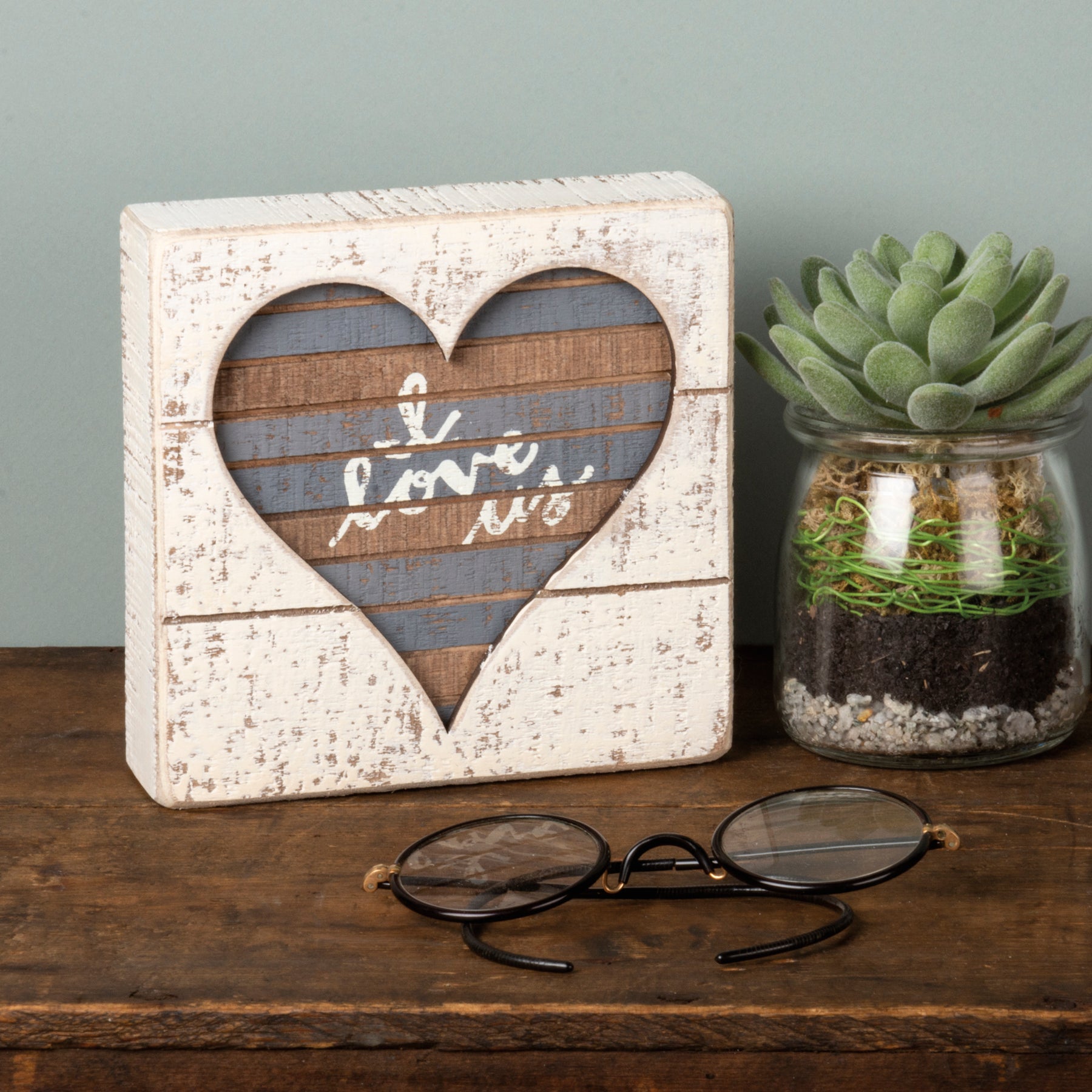 I Love Us -- Slat Box Sign by PBK - BFF Here