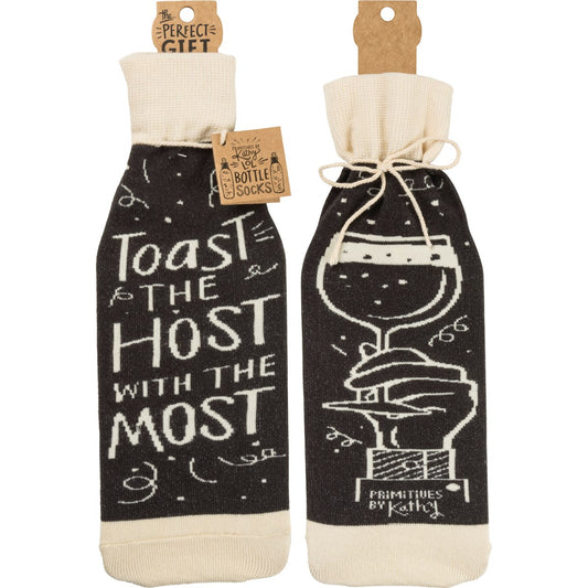 Toast The Host With The Most -- Bottle Sock By PBK - BFF Here