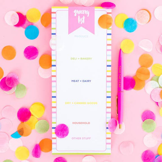 Striped Grocery List Pad - BFF Here